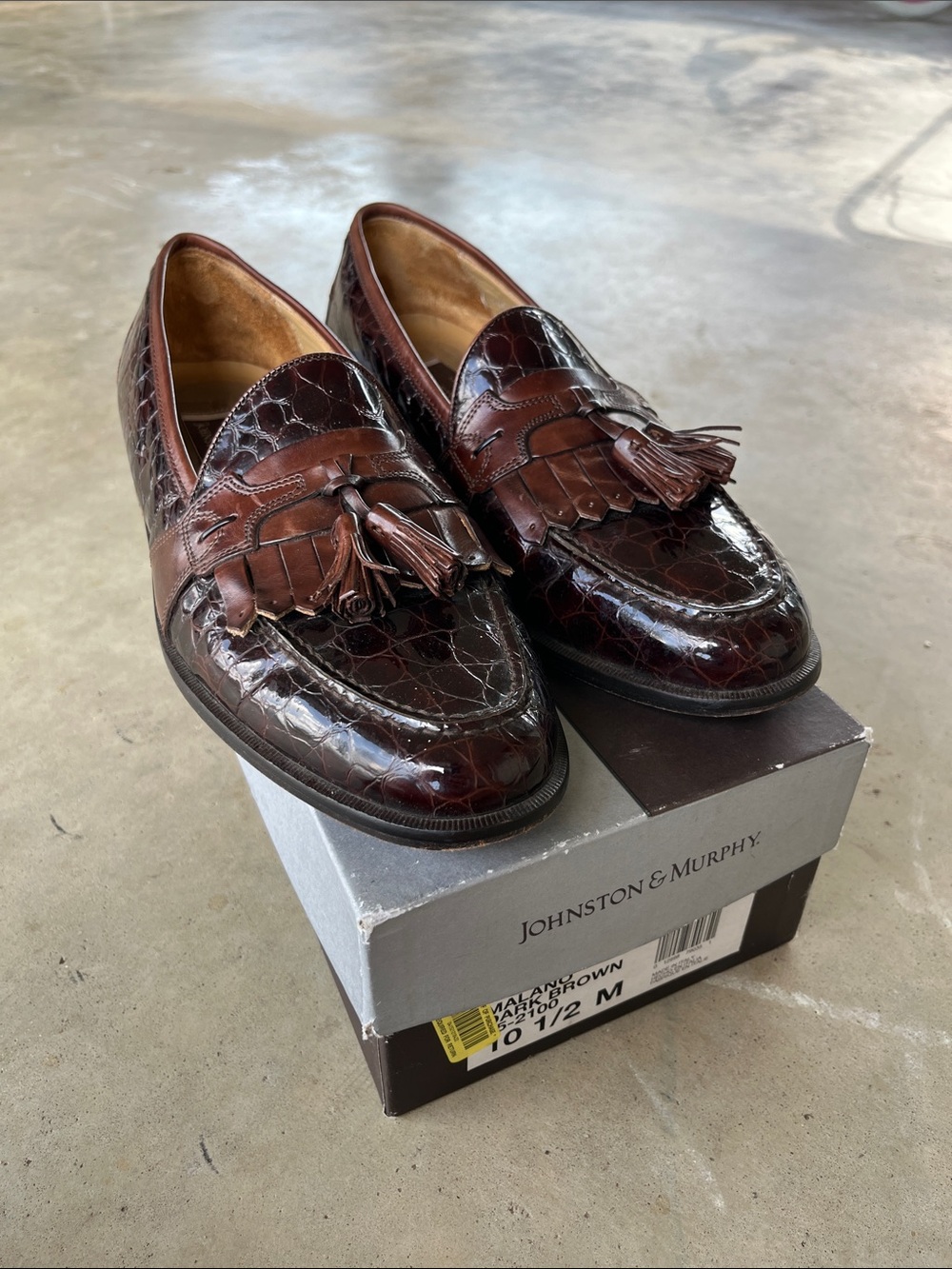 Vintage Johnston & Murphy Aristocraft Made in Italy Men's Tassel Loafers 10.5